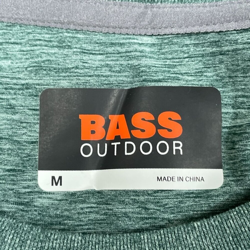 Bass Outdoor Microtech Perf SS Tee M Dry Flex Shield Green NWT 6273 - Picture 3 of 9